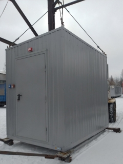 Fire-resistant block-container for telecommunications equipment on the territory of the Chernobyl Nuclear Power Plant